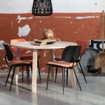 M&s - table ronde extensible 120x85x75 cm en chne naturel