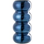 M&s - vase design rond 13, 5x13, 5x30 cm en verre bleu