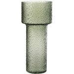 M&s - vase haut rond 19x19x45 cm en verre vert - mila