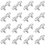 M2 pince de cable 18 pcs double serre cables inox en acier inoxydable pour filin cable inox pour 2mm ...