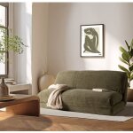 Macabane - angele - chauffeuse convertible 2 places en tissu couleur vert