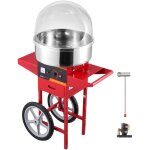 Machine a barbe a papa electrique 1000 w avec chariot, appareil a barbe a papa commercial, couverture ...