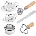 Machine a ravioli, 8 pi�ces moule a ravioli ensemble en acier inoxydable, boulettes, biscuits, outil ...