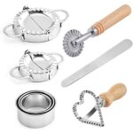 Machine a ravioli, 8 pi�ces moule a ravioli ensemble en acier inoxydable, boulettes, biscuits, outil ...