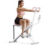 Machine � squat et rameur, r�sistance r�glable, 160 kg, �cran lcd, support de t�l�phone, pour abdos / ...