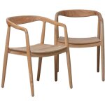 Made in meubles - chaise en bois de teck brut june (lot de 2) Made in meubles - chaise en bois de teck brut june (lot de 2)