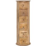 Chiffonnier rond en bois de manguier maëva Chiffonnier rond en bois de manguier maëva