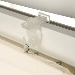 De fixations transparentes sans percer à serrer pour store bateau - transparent - transparent De fixations transparentes sans percer à serrer pour store bateau - transparent - transparent