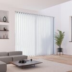 Madecostore - kit complet store californien  lamelles verticales 127mm - blanc - l150cm x h260cm