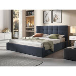 Bestmobilier - mael - lit coffre - 160x200 - en tissu - sommier inclus - bleu ardoise Bestmobilier - mael - lit coffre - 160x200 - en tissu - sommier inclus - bleu ardoise