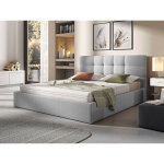Bestmobilier - mael - lit coffre - 160x200 - en tissu - sommier inclus - gris clair Bestmobilier - mael - lit coffre - 160x200 - en tissu - sommier inclus - gris clair