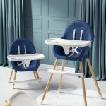 Chaise haute bb volutive 2 en 1, avec harnais de scurit, sige rglable, plateau amovible