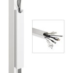 Magn�tique plateau de gestion des c�bles sous le bureau blanc