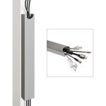 Magn�tique plateau de gestion des c�bles sous le bureau gris