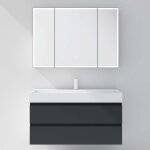 Mai&mai - armoire mural de toilette avec clairage led armoire suspendue avec miroir 100x15x70 cm anthracite ...
