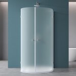 Mai&mai - cabine de douche 100x100cm ronde avec deux portes paroi de douche demi - cercle montage r�versible ...