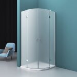 Mai&mai - cabine de douche en angle 80x80cm paroi de douche opaque avec porte pivotante pare douche en ...
