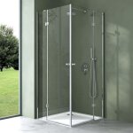 Mai&mai - cabine de douche en angle avec deux portes pare - douche 100x100cm paroi de douche en verre ...