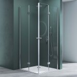 Mai&mai - cabine de douche pliante montage r�versible 120x80cm paroi de douche transparent avec portes ...