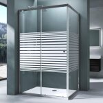 Mai&mai - cabine de douche avec receveur 100x100cm paroi de douche deux portes coulissantes verre tremp� ...