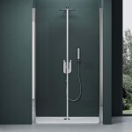 Mai&mai - mai&mai double porte de douche pivotante 180�auto - levante paroi de douche pour niche 95x195cm ...