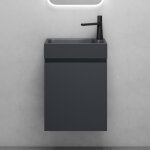 Mai&mai - ensemble de meuble de salle de bain meuble sous lavabo suspendu anthracite mat 46x26x63cm avec ...