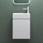 Mai&mai - ensemble de meuble de salle de bain meuble sous lavabo suspendu blanc mat 46x26x63cm avec vasque ...