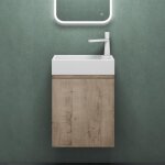 Mai&mai - ensemble de meuble de salle de bain meuble sous lavabo suspendu ch�ne blanc clair 46x26x63cm ...