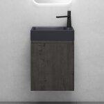 Mai&mai - ensemble de meuble de salle de bain meuble sous lavabo suspendu gris - brun 46x26x63cm avec ...