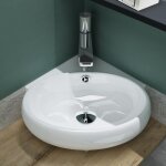 Mai&mai - lavabo suspendu petite vasque 39, 5x38, 5x14, 5cm lavabo en c�ramique blanc avec per�age de ...