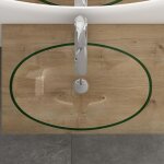 Mai&mai - lavabo � poser en verre lave - mains vasque ovale � poser lavabo transparent pour salle de ...