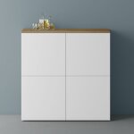 Mai&mai - meuble de rangement avec 4 portes et 8 compartiments casier de rangement polyvalent buffet ...