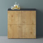 Mai&mai - meuble de rangement avec 4 portes et 4 compartiments casier de rangement polyvalent buffet ...