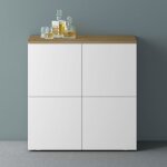 Mai&mai - meuble de rangement avec 4 portes et 4 compartiments casier de rangement polyvalent buffet ...