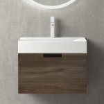 Mai&mai - meuble de salle de bains marron meuble sous vasque 60x35cm meuble avec lavabo