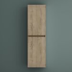 Mai&mai - meuble de salle de bains rangement murale armoire haute 35x20x120cm avec 2 portes et 4 compartiments ...