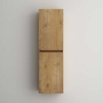 Mai&mai - meuble de salle de bains rangement murale armoire haute 35x20x120cm avec 2 portes et 4 compartiments ...