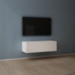 Mai&mai - meuble tv suspendue armoire avec soft - close table tv pour le salon blanc mat 100x40, 2x30 ...