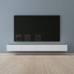 Mai&mai - meuble tv suspendue armoire avec soft - close table tv pour le salon gris noir + blanc mat ...