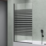 Mai & mai pare - baignoire 80x140cm 1 volet paroi de douche pour baignoire en verre esg avec bandes opaques ... Mai & mai pare - baignoire 80x140cm 1 volet paroi de douche pour baignoire en verre esg avec bandes opaques ...