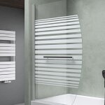 Mai&mai - pare - baignoire 90x140cm 1 volet paroi de douche pour baignoire en verre esg avec bandes opaques ... Mai&mai - pare - baignoire 90x140cm 1 volet paroi de douche pour baignoire en verre esg avec bandes opaques ...