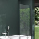 Mai & mai pare - baignoire transparent 80x140cm 1 volet paroi de douche pour baignoire en verre esg avec ...