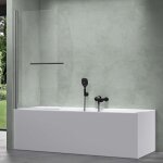 Mai&mai - pare - baignoire transparent 90x140cm 1 volet paroi de douche pour baignoire en verre esg avec ...