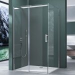 Mai&mai - paroi de douche cabine de douche 80x100 avec porte de douche coulissante montage r�versible ...