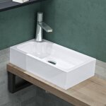 Mai&mai - petit lavabo à poser blanc 46cm vasque Évier lave mains pour wc sans trop - plein col101 Mai&mai - petit lavabo à poser blanc 46cm vasque Évier lave mains pour wc sans trop - plein col101