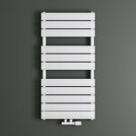 Mai&mai - radiateur � eau chaude mural chauffage central 100x50cm s�che - serviettes blanc en acier inoxydable ...