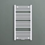 Mai&mai - radiateur � eau chaude mural chauffage central 100x50cm s�che - serviettes blanc en acier inoxydable ...