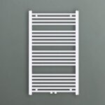 Mai&mai - radiateur � eau chaude mural chauffage central 100x60cm s�che - serviettes blanc en acier inoxydable ...