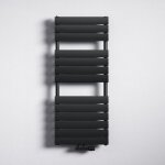 Mai & mai radiateur  eau chaude mural chauffage central 120x50cm sche - serviettes gris noir en acier ...