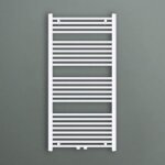 Mai&mai - radiateur � eau chaude mural chauffage central 120x60cm s�che - serviettes blanc en acier inoxydable ...